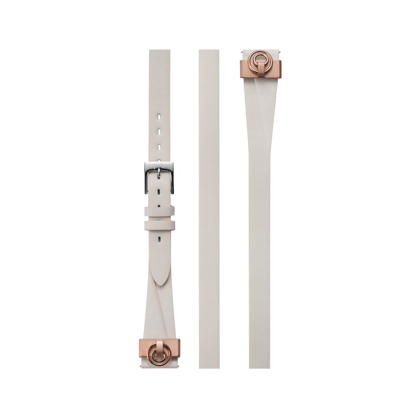 R360 TRIPLE THIN WHITE VACHETTA PINK METAL STRAP