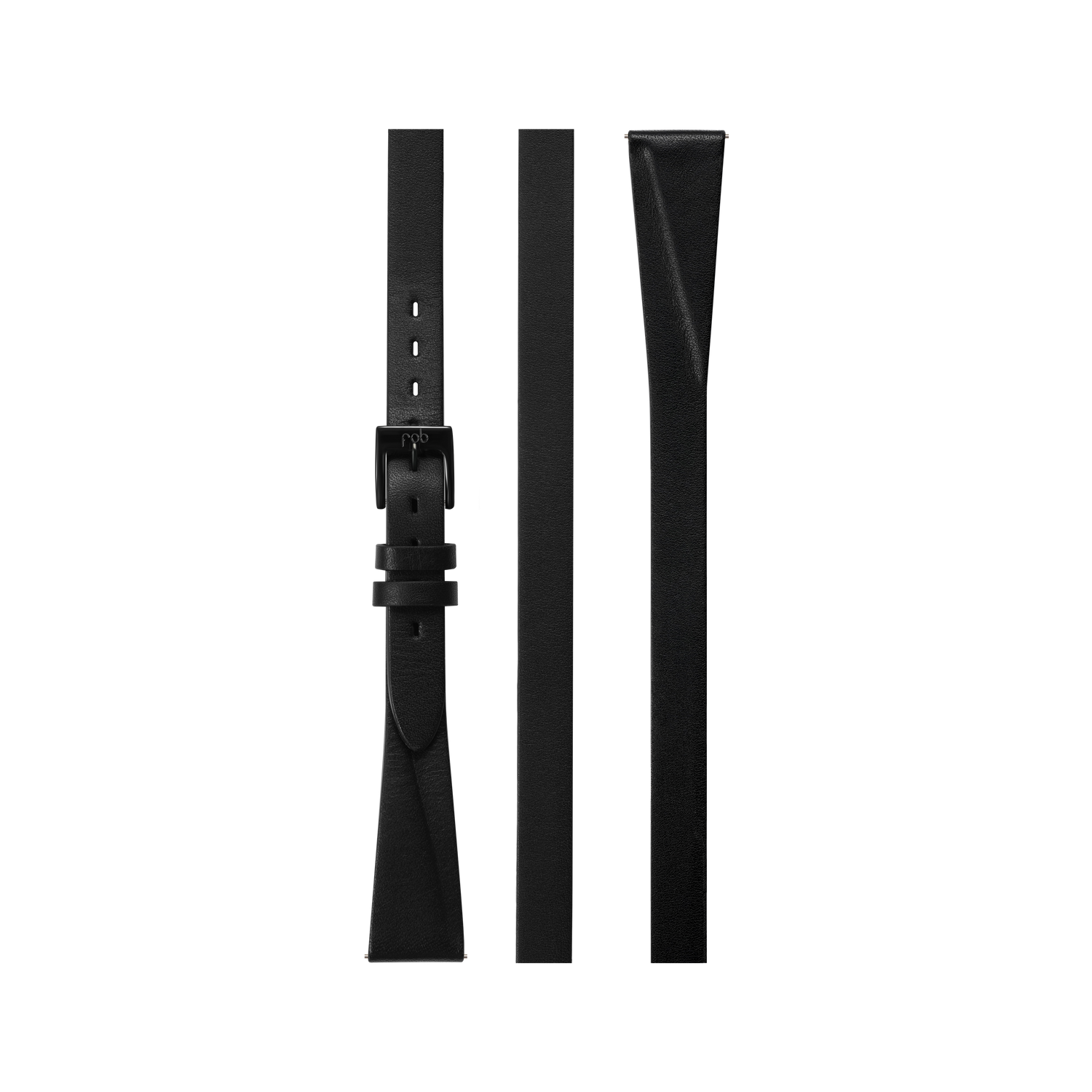 Bracelet triple fin en cuir noir pour R360